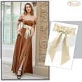 thumbnail image 2 of Women Dress Sash Bridal Belt Wedding Party Bridal Satin Waist Belts for Party Special Occasion 3.7'' Wide, 2 of 7