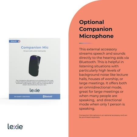 Lexie Hearing - Lexie Lumen self-fitting OTC hearing aids - Silver