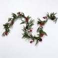 thumbnail image 2 of Qwtwty 6 ft Christmas Decor Artificial Garland with Lights, Fake Vines Real Touch Artificial Norfolk Garlands for Mantle, Fireplace, Table Decor, 2 of 8