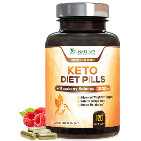 Nature's Nutrition Keto Diet Pills for Advanced Weight Loss, 1200mg, 120 (Best Glucomannan Pills For Weight Loss)