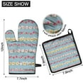 thumbnail image 6 of Pioneer Flower Kitchen Oven Mitt and Pot Holder Sets 4 Pcs for Baking, Cooking and Grilling, Heat Resistant Up To 392 °F, 6 of 7