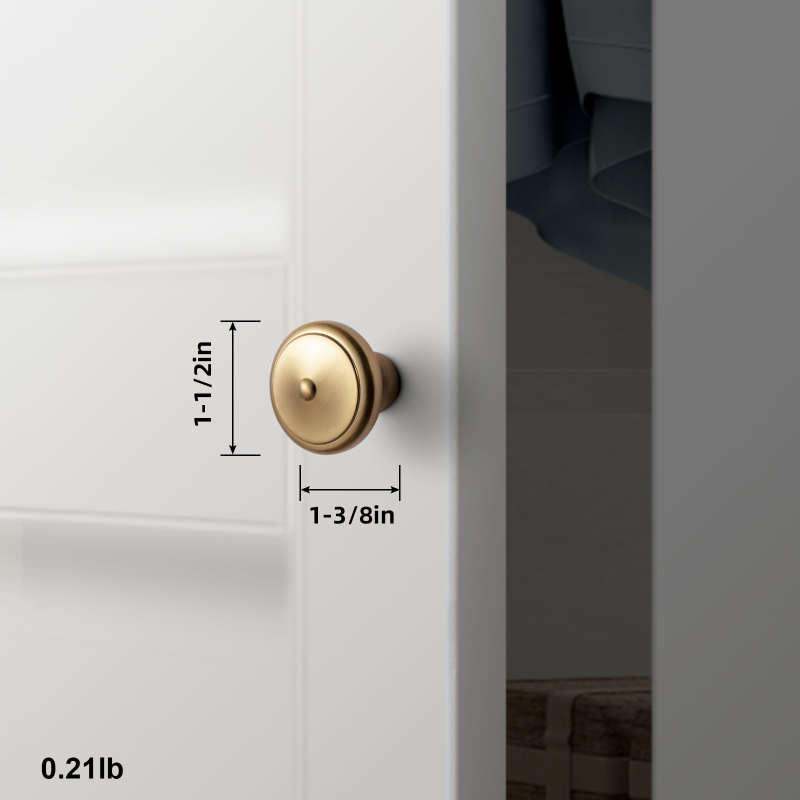 Goo-Ki 12 Pack Champagne Bronze Cabinet Drawer Knobs, Zinc Alloy Cabinet Handles Hardware for Dresser,Wardrobe,Cupboard (2057)