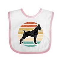 Inktastic Boxer Dog Vintage Silhouette Boys or Girls Baby Bib