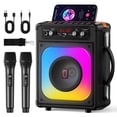 thumbnail image 1 of JYX Machine de Karaoké Portable avec 2 Micros, Machine de Chant Bluetooth pour Adultes et Enfants, Réglage d'Écho, Système PA pour Fête, Prend en Charge TWS/USB/TF/REC/AUX/TV, 1 of 10