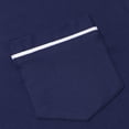 thumbnail image 6 of Fengqque Mens Solid Color Short Sleeve T-Shirts Casual V Neck Tee Summer Beach Tops with Pocket Navy S(S), 6 of 8