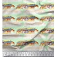 thumbnail image 1 of Soimoi Green Cotton Duck Fabric House & Landscape Nature Printed Craft Fabric by the Yard 42 Inch Wide, 1 of 3