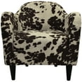 thumbnail image 2 of Fox Hill Trading Julian Mid-Century Accent Chair, Brown Cowhide, 2 of 6