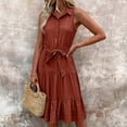 Dresses for Women 2026 Casual And Fashionable Solid Color Sleeveless ...