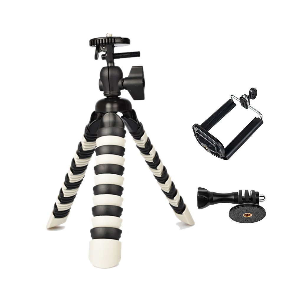 3 in 1 Universal Flexible Tripod 8'' Stand Holder Wrapable Leg with