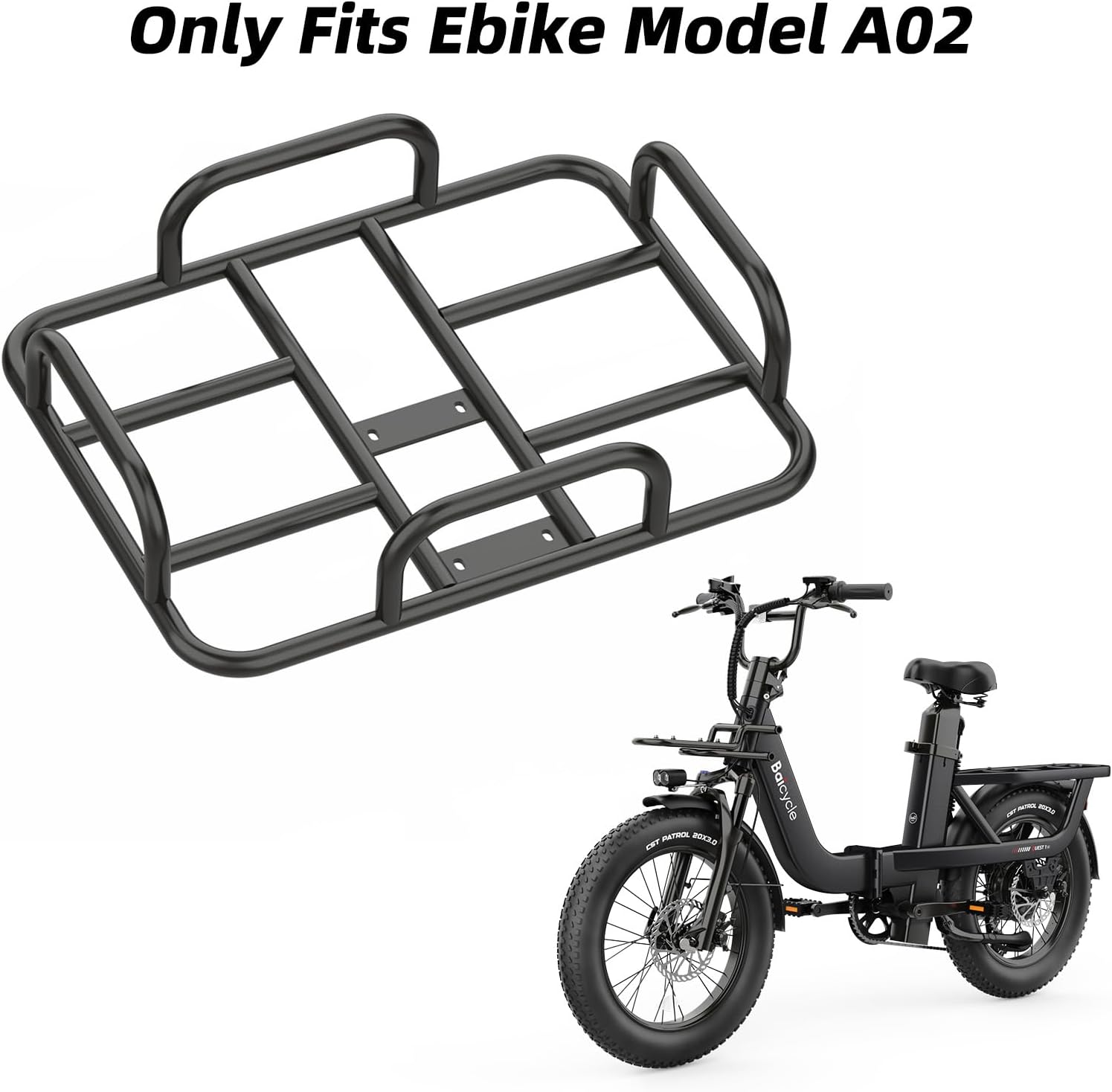 A02/A03 Bicycle Basket, Front Bike Basket, Bike Basket Front, Bicycle Baskets for Adult Bikes, Ebike Basket Bicycle Accessories,1-Pack
