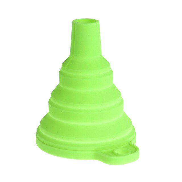 Mini Herramienta Embudo Canal Plegable Silicona (verde)