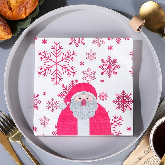 Decoraciones navideñas, adornos navideños, regalos navideños, servilletas estampadas de colores navideños, servilletas para fiestas, servilletas para ambientes festivos, servilletas desechables, pañue