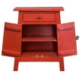 thumbnail image 3 of Solid Wood End Table - Zen Nightstand Cabinet - Accent Table - Fully Assembled - Red Finish, 3 of 7