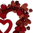 thumbnail image 3 of Northlight Heart Shaped Glittered Valentine's Day Wreath - 22" - Red, 3 of 5