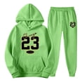 thumbnail image 4 of XIAOCHA Womens Number Print Tracksuit Relaxed Fit Fall Daily Jogger Set Sweatshirts, 4 of 4