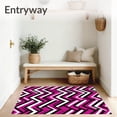 thumbnail image 3 of ODIKA 8 Machine Washable Non-Slip Area Rug, Chevron Zigzag Entry with Bold Contrasting Lines Ultra Soft Rug, None, 593504, 3 of 7