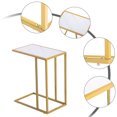 thumbnail image 4 of Topcobe Simple Marble C-Side Table, Safa Side Table for Living Room Bedroom, White, 4 of 8