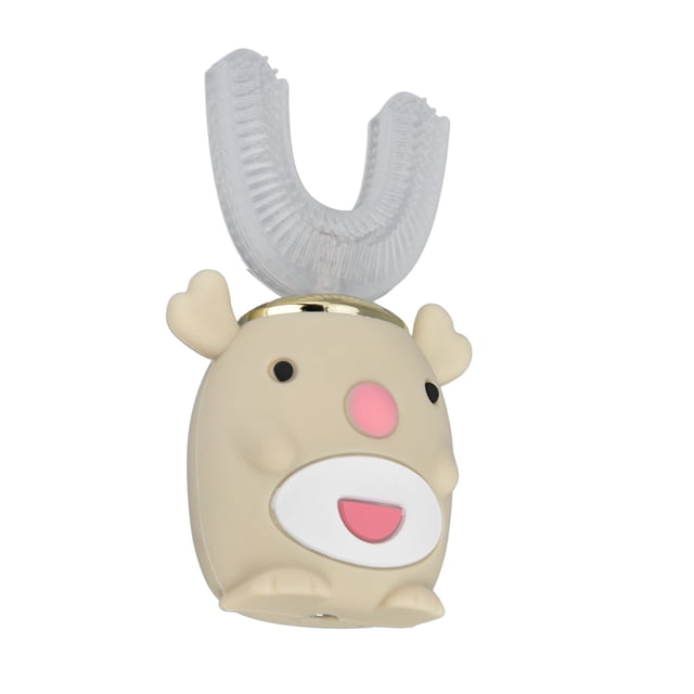 U Shaped Toothbrush Cartoon Cute Design Waterproof 5 Brushing Modes Electric Tooth Brush for KidsChildren