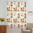 thumbnail image 3 of Red Mushrooms Sheer Curtains 63 Inches Long, Elegant Pastoral Botanical Vintage Art Light Filering Curtains, Breathable Simi Curtain Privacy Drapes for Living Room Bedroom Window Treatment, 3 of 9