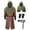 Green, variant on Men Medieval Hooded Robe Renaissance Assassin Tunic for Halloween LARP Accessories Set