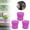 Purple, variant on 5.5 Inch Plant Pots Indoor Outdoor, 3 Pack Colorful Plant Flower Pots with Drainage Holes and Saucers Plastic Planters Nursery Pots for Garden Plants Flowers Succulents
