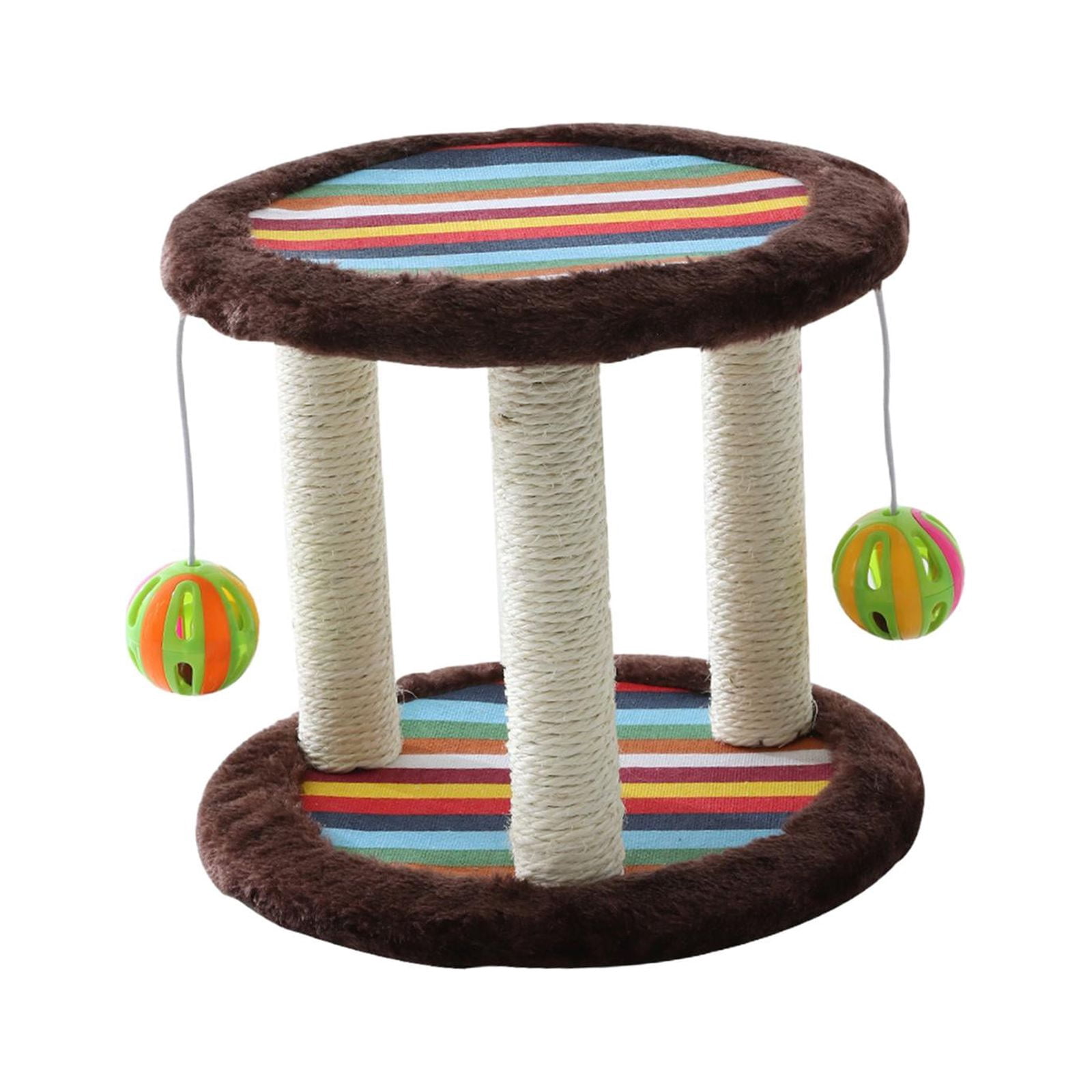 Bvdfgk Cat Scratch Post Cats Interactive Toy Perch for Indoor Cats for Cats Kitties Brown