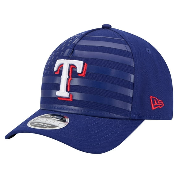 Men's New Era Royal Texas Rangers American Flag 9FORTY M-Crown A-Frame Adjustable Hat