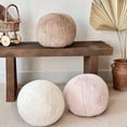thumbnail image 4 of Beige Round Shaped Pillow,Soft Throw Pillows Aesthetic Decorative Pillows for Bed Sofa Couch Home Decor，30cm/11.8in, 4 of 5