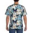 thumbnail image 3 of Bixox Men's Butterflys Printed Short Sleeve Skinny Athletic T-Shirt, 3 of 6