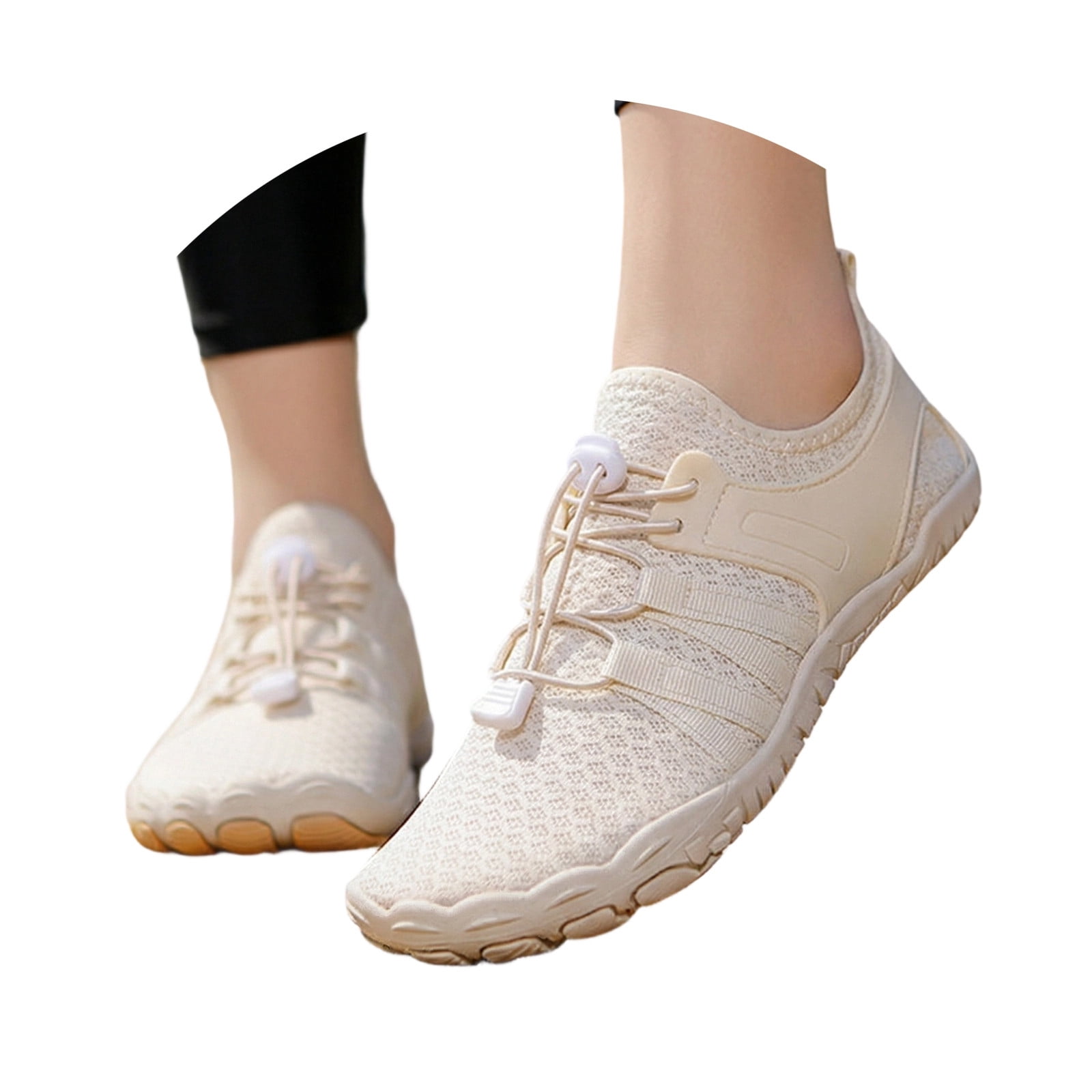 KANG Fashion Unisex Outdoor River-Trekking Shoes, Non-Slip, Water-Resistant Aqua Shoes for Hiking, the Beach, the Pool, the Gym, and Outdoor Sports with a Flexible, Protective Sole Beige 42