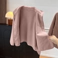 thumbnail image 6 of AUNVITO Women's Casual Thin Fleece Button-Up Jacket Long Sleeve Lightweight and Stylish, 6 of 8