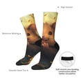 thumbnail image 4 of Xecao Cute Sunflower Guinea Pig Pattern Sport Socks for Women and Men Crew Socks Sporty Calf Socks Casual Socks, 4 of 6