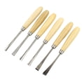 thumbnail image 1 of Juego De Herramientas De Torneado De Madera De 6 Uds., Cincel De Torno De Carpintería Manual, Hoja De Acero Hss, Herramienta De Modelado De Recorte De Madera, Accesorios De Corte De Talla De Madera Noticed TO002528-00, 1 of 6