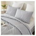thumbnail image 5 of TiaGOC Light Grey Comforter Set Queen Size, 3 Pieces Boho Summer Tufted Bedding Set & Collections, All Season Bed Set (90x90In Comforter and 2 Pillow Shams), 5 of 7