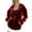 Red, variant on Womens Velour Zip up Long Sleeve Hoodie, Oversized Hooded Jacket with Pockets, Fall Fashion Sweatshirt