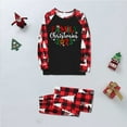 thumbnail image 2 of Dezsed Family Christmas Pajamas Christmas Kids Plaid Printed Blouse Tops+Pants Family Matching Pajamas Set Red 3Y, 2 of 4