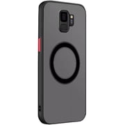 Galaxy S9 Case [Support Magsafe Charger] Wireless Anti-Scratch Shockproof Matte Clear Camera Lens Protector Slim Thin Protective Phone Cover Case for Samsung Galaxy S9 5.8"-Black