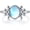 Style 2, variant on 925 Sterling Silver Moonstone Moissanite Fashion Engagement Ring Women's Jewelry