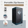 thumbnail image 3 of JOMEED 35 x 35 Inch Portable Zip Sauna w/Chair for Home Relaxation, Black, 3 of 12