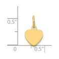 thumbnail image 2 of 14k Yellow Gold Plain .011 Gauge Engravable Heart Disc Charm Pendant, 2 of 2