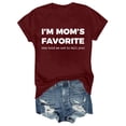 thumbnail image 5 of MEICHEN I'm Mom's Favorite Print Shirt Mother's Day T Shirts for Women Summer Fashion Clothing Tops, 5 of 6