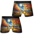 thumbnail image 3 of Hello Fall Corgi Enjoys Warm Campfire Autumn Night Bright Moon All Over Print Boxer Briefs Underwear for Men Dad Welsh Corgi Dog Lover Gifts Idea - 01008, 3 of 6