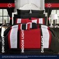 thumbnail image 3 of Chic Home 24 Piece Danielle Complete Pintuck Embroidery Color Block Bedding, Sheets, Window Panel Collection Bed in a Bag Comforter Set, King, Red, 3 of 8