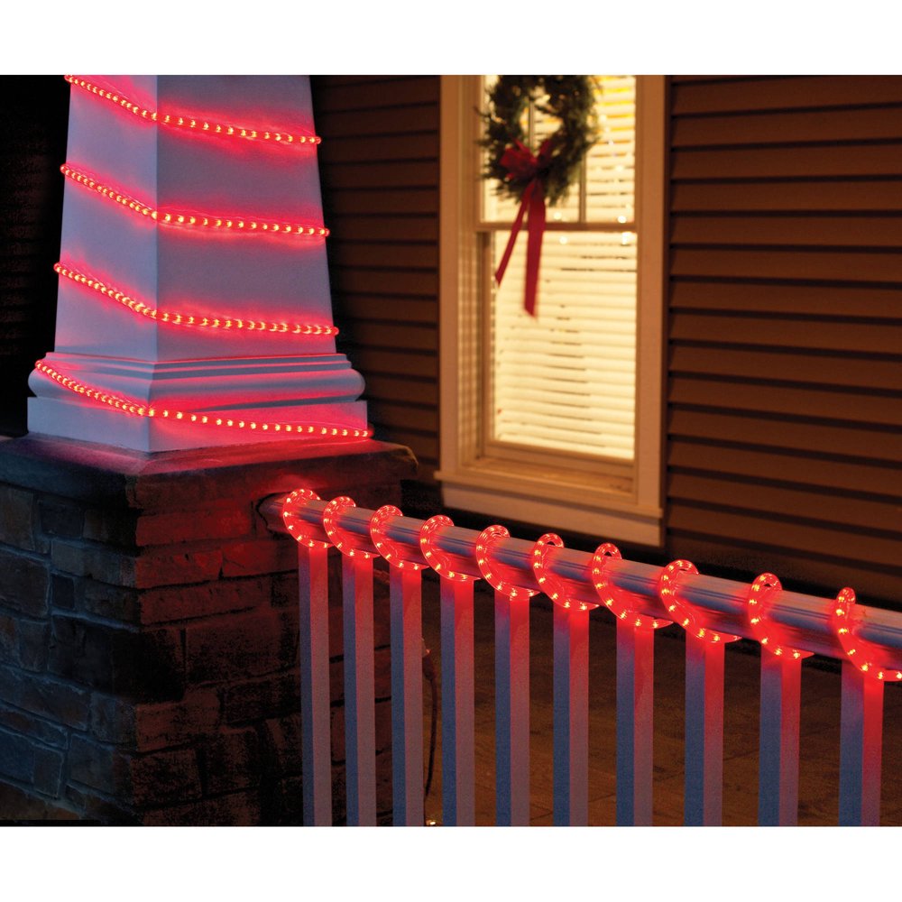 Holiday Time Christmas Lights 18' Crystalized Rope Light, Red Walmart