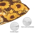 thumbnail image 3 of Yiaed Vintage Wood Grain Sunflower A Print Brushed Microfiber Envelope Pillowcases, Standard,Envelope Closure Pillow Cases(No pillow core)-14"x20", 3 of 6