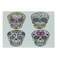 thumbnail image 1 of Skull Cutting Board, Colorful Ornate Mexican Sugar Shape Flower and Heart Pattern Calavera Humor, Decorative Tempered Glass Cutting and Serving Board, in 3 Sizes, by Ambesonne, 1 of 2