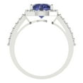 thumbnail image 4 of 1.86 ct Round Cut Simulated Tanzanite Halo Engagement Ring for Women in 18K White Gold, 4 of 5