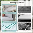 thumbnail image 4 of Seizeen Patio Outdoor Sectional Sofa Set, Luxury Bohemian Conversation Set w/Thickened Cushions & Coffee Table, 7 Pcs Rattan Wicker Porch Funiture Set for Deck Garden Pool, 4 of 9