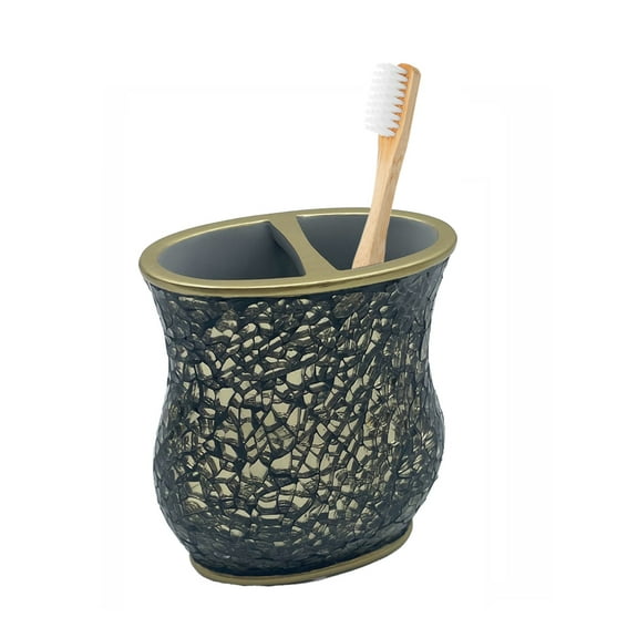 Cameo Toothbrush holder, Holds Your Toothbrushes and Toothpaste - Great Makeup Brush Holder, Non-Slip Protective Silicone Feet