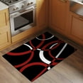 thumbnail image 3 of Bathroom Rugs 2x3 Ft, Red Geometric Non Slip Area Rugs for Kitchen Bedroom Entryway, Vintage Abstract Stripes Aesthetic Art Washable Carpet Runner Rug Floor Mats for Bedroom Home Decor, 3 of 9